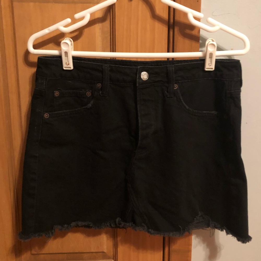 Black American eagle jean skirt
